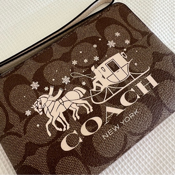 Coach Corner Zip Wristlet - Picture 9 of 10